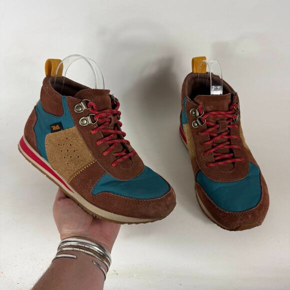 Teva Highside '84 Mid Running Sneakers Women 7 Brown Classic Outdoor Lightweight - Picture 1 of 10